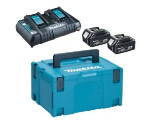 MAKITA ZESTAW ZASILAJĄCY BL1850 2x5,0Ah + DC18RD WALIZKA MAKPAC 197626-8X2 - DARMOWA WYSYŁKA