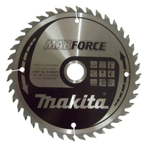 MAKITA TARCZA TNĄCA MAKFORCE CSM16040E DO DREWNA 160x20x1.5MM 10 ZĘBÓW B08420