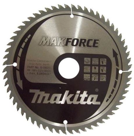 MAKITA TARCZA TNĄCA MAKFORCE CSXF19060G DO DREWNA 190x30x1.4MM 60 ZĘBÓW B08551