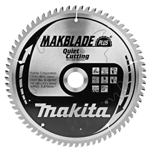 MAKITA PIŁA TARCZOWA 260X30 70Z. B08707 - DARMOWA WYSYŁKA