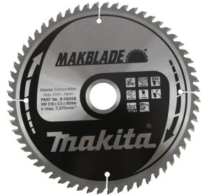MAKITA TARCZA TNĄCA MAKBLADE MSF21660G DO UKOŚNIC 216x30x1.4MM 60 ZĘBÓW B09058 - DARMOWA WYSYŁKA