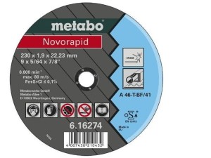 METABO TARCZA DO CIĘCIA METALU 230x1,9x22,23MM INOX, TF 41 (616274000)