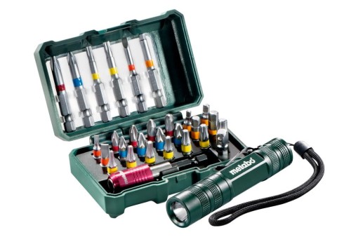 METABO ZESTAW BITÓW 29 ELEMENTÓW + LATARKA MINI FLASH LIGHT 626721000