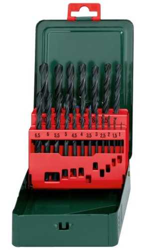 METABO ZESTAW WIERTEŁ DO METALU HSS-R W KASECIE 1-10MM 19 SZTUK 62715100