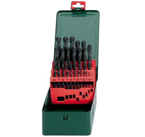 METABO ZESTAW WIERTEŁ DO METALU HSS-R W KASECIE 1-13MM 25 SZTUK 62715200