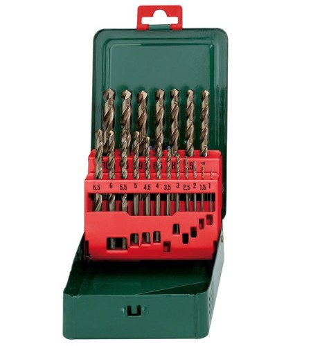 METABO ZESTAW WIERTEŁ DO METALU HSS-CO W KASECIE 1-10MM 19 SZTUK 62715700