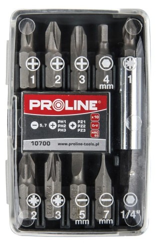 PROLINE ZESTAW KOŃCÓWEK 1/4" 10 SZTUK 10699