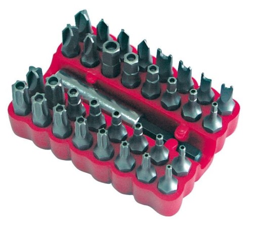 MEGA ZESTAW BITÓW TORX SECURITY 1/4" 33 ELEMENTY 10733