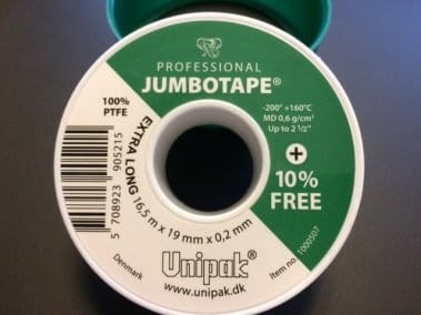 UNIPAK TAŚMA TEFLONOWA PROFESSIONAL JUMBOTAPE 16.5Mx19MMx0.2MM 13116