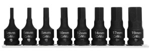 PROLINE ZESTAW BITONASADEK UDAROWYCH HEX 1/2" H5-H19 8 SZTUK 18489