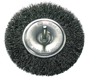 PROLINE SZCZOTKA TARCZOWA 120MM Z TRZPIENIEM 6MM DRUT STALOWY FALOWANY 32432