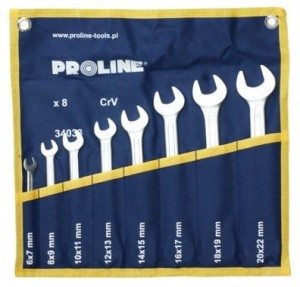  PROLINE ZESTAW KLUCZY PŁASKICH HD 8SZT 6x7 - 20x22 34038