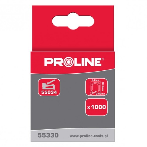 PROLINE ZSZYWKI HARTOWANE PÓŁOKRĄGŁE TYP S 12MM 1000 SZTUK 55332