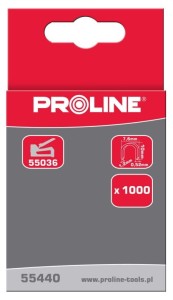 PROLINE ZSZYWKI HARTOWANE PÓŁOKRĄGŁE TYP "L" 10MM OPAKOWANIE 1000 SZTUK 55440