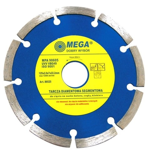 MEGA TARCZA DIAMENTOWA SEGMENTOWA 22.2X180MM 86580