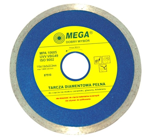 MEGA TARCZA DIAMENTOWA PEŁNA 115MM 87515