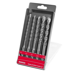 PROLINE WIERTŁA DO BETONU SDS PLUS KOMPLET 5-12MM 5 SZTUK 90005
