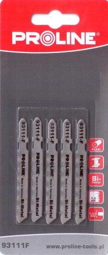 PROLINE BRZESZCZOT DO WYRZYNARKI DO METALU CHWYT TYP U 21TPI 50X75MM KOMPLET 5 SZTUK 93411F