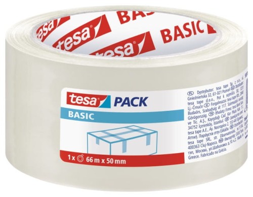TESA TAŚMA PAKOWA BASIC PRZEZROCZYSTA 66MX50MM H5857000