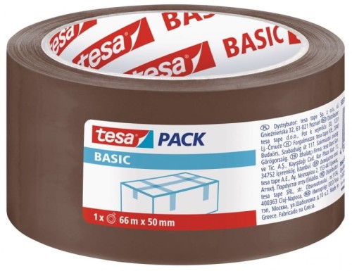 TESA TAŚMA PAKOWA BASIC 66MX50MM BRĄZOWA H5857100