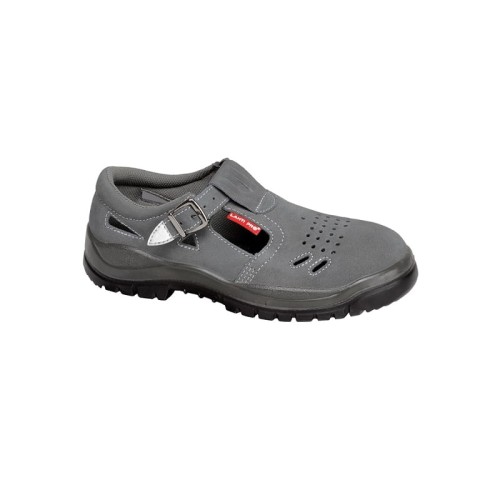 LAHTI PRO ROZ. 47 SANDAŁY ZAMSZOWO-DZIANINOWE SZARO-CZERWONE L3060347