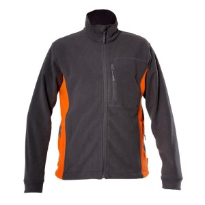 LAHTI PRO ROZ. M BLUZA POLAROWA MĘSKA GRAFITOWO-POMARAŃCZOWA L4010202
