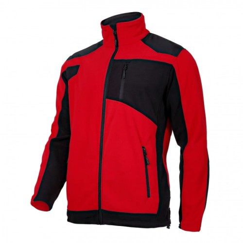 LAHTI PRO BLUZA POLAROWA ZE WZMOCNIENIAMI CZERWONO-CZARNA ROZMIAR L L4011503