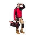 LAHTI PRO BLUZA POLAROWA ZE WZMOCNIENIAMI CZERWONO-CZARNA ROZMIAR L L4011503