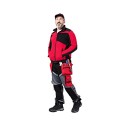 LAHTI PRO BLUZA POLAROWA ZE WZMOCNIENIAMI CZERWONO-CZARNA ROZMIAR L L4011503