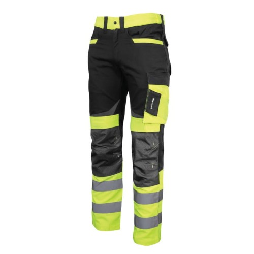 LAHTI PRO ROZ. 3XL SPODNIE OSTRZEGAWCZE - SLIM FIT CZARNO-ŻÓŁTE L4051106