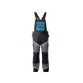 LAHTI PRO  ROZ. 2XL SPODNIE CZARNO-SZARO-TURKUSOWE Z PASAMI ODBLASKOWYMI L4060205