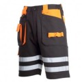 LAHTI PRO ROZM. 2XL SPODENKI KRÓTKIE Z ODBLASKAMI CZARNO-POMARAŃCZOWE L4070605