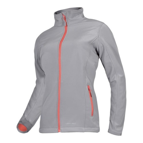 LAHTI PRO ROZ. S KURTKA SOFT-SHELL DAMSKA SZARO-POMARAŃCZOWA L4090401
