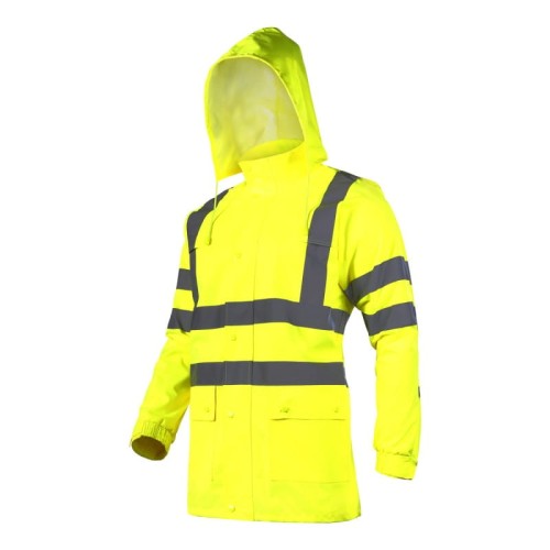 LAHTI PRO KURTKA OSTRZEGAWCZA PRZECIWDESZCZOWA ŻÓŁTA ROZMIAR 2XL L4091305