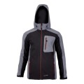 LAHTI PRO KURTKA SOFTSHELL Z KAPTUREM CZARNO-SZARO-POMARAŃCZOWA ROZMIAR S L4091601