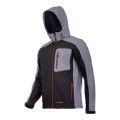 LAHTI PRO KURTKA SOFTSHELL Z KAPTUREM CZARNO-SZARO-POMARAŃCZOWA ROZMIAR XL L4091604