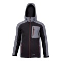 LAHTI PRO KURTKA SOFTSHELL Z KAPTUREM CZARNO-SZARO-POMARAŃCZOWA ROZMIAR XL L4091604