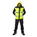 LAHTI PRO ROZ. 2XL KURTKA OSTRZEGAWCZA SOFT-SHELL ŻÓŁTA Z ODPINANYMI RĘKAWAMI L4091905