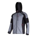 LAHTI PRO ROZ. M KURTKA SOFT-SHELL Z KAPTUREM SZARO-CZARNO-CZERWONA L4092302