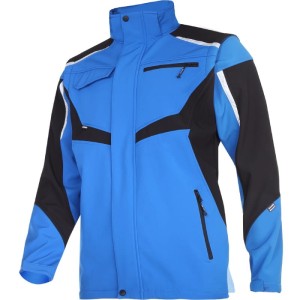 LAHTI PRO ROZ. L KURTKA SOFTSHELL Z KAPTUREM I ODPINANYMI RĘKAWAMI NIEBIESKO-CZARNA L4093003