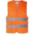 LAHTI PRO KAMIZELKA SIATKOWA Z PASKAMI ODBLASKOWYMI POMARAŃCZOWA ROZMIAR 2XL L4130605