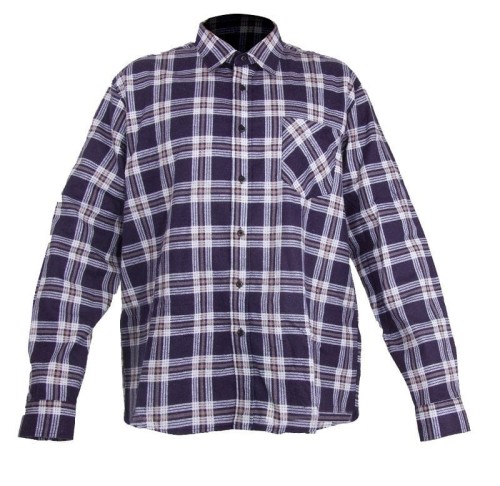 LAHTI PRO ROZ. 2XL KOSZULA FLANELOWA W KRATĘ GRANATOWO-BEŻOWA LPKF22XL