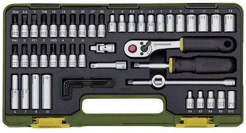 PROXXON ZESTAW PRECYZYJNY 1/4" 50 ELEMENTÓW 23280 - DARMOWA WYSYŁKA