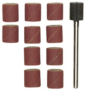 PROXXON ZESTAW TAŚM SZLIFIERSKICH 14x13MM GR. 120 10 SZT. +TRZPIEŃ 28978