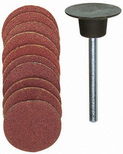 PROXXON TARCZE SZLIFIERSKIE 18MM GRADACJA 120/150 KORUND + TALERZ 10 SZTUK 28982