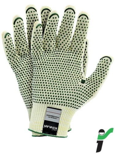 JS GLOVES ROZ. 9 RĘKAWICE OCHRONNE ANTYPRZECIĘCIOWE RJ-KEVLAFIBV