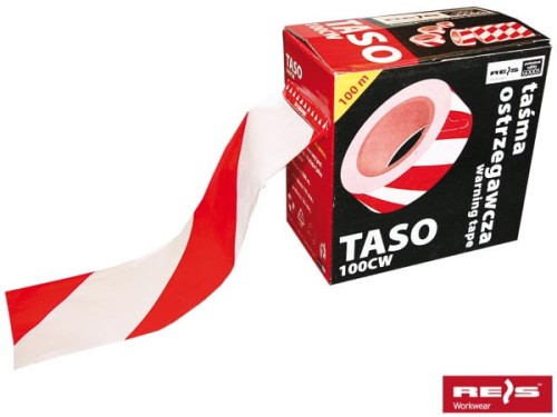 REIS TAŚMA OSTRZEGAWCZA BIAŁO-CZERWONA TASO100CW