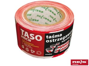 REIS TAŚMA OSTRZEGAWCZA BIAŁO-CZERWONA DWUSTRONNA TASO200-3 CW