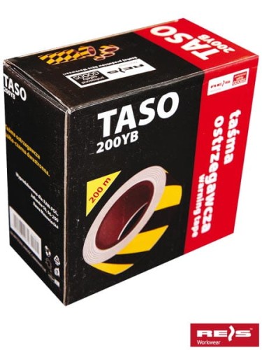REIS TAŚMA OSTRZEGAWCZA ŻÓŁTO-CZARNA DWUSTRONNA TASO200 YB