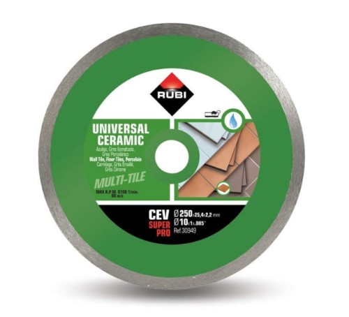 RUBI TARCZA DIAMENTOWA DO PŁYTEK ŚCIENNYCH OBRZEŻE CIĄGŁE CEV 250 PRO 25934